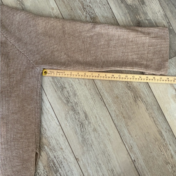 Women's Beige Crew Neck Sweater - Picture 3 of 7